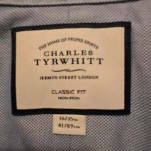 Charles Tyrwhitt Classic Fit Non-Iron Blue Dress Shirt 16/35